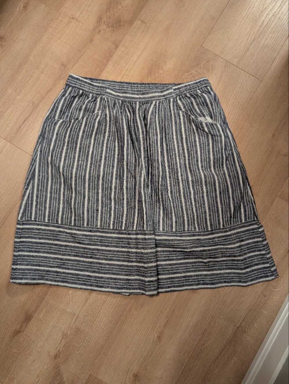 Joe Fresh Chambray and White Striped Skirt